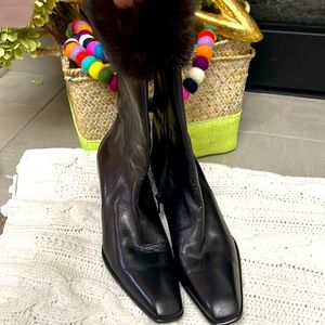 Cole Haan Very Soft Leather with Mink Fur, size 8 in good condition